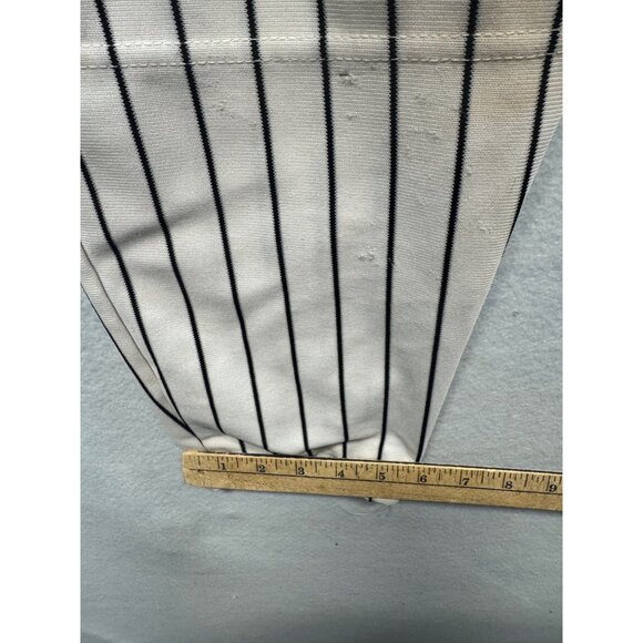 Wilson Mens XL Baseball Pants White With Black Pinstripes Polyester - Picture 10 of 10